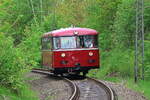 VT 95 9396 der Berliner Eisenbahnfreunde e.V. auf der Strecke in Richtung Bahnhof Dahmsdorf - Müncheberg am 28. April 2024