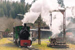 Fahrtag in der Feld- und Grubenbahnmuseum Fortuna (FGF) in Solms-Oberbiel 17.3.23. Dampflok Nr.1 (Henschel Preller).