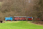 Fahrtag in der Feld- und Grubenbahnmuseum Fortuna (FGF) in Solms-Oberbiel 17.3.23. Diesellok BR 199