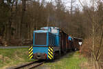 Fahrtag in der Feld- und Grubenbahnmuseum Fortuna (FGF) in Solms-Oberbiel 17.3.23. Diesellok BR 199