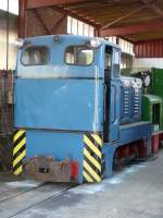 FGF - Diesellok Nr.26 ( LKM V 10 C ) im Depot der Feld und Grubenbahn Fortuna in Oberbiel-Sloms am 01.05.2008