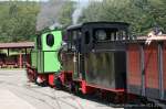 Fahrtag beim Feld- und Grubenbahnmuseum Fortuna am 10.09.2006: Doppeltraktion (pardon - Vorspann) ist angesagt.