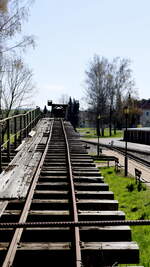 Rampe  zur Kaolinverladeanlage Bahnhof Glossen.
17.04.2022 13:25 Uhr.