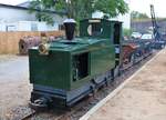 Feldbahnmuseum Frankfurt am Main Benzinlokomotive Oberursel am 02.09.18 im Rebstockgelände Frankfurt am Main