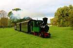 Feldbahnmuseum Frankfurt am Main Dampflok O&K Bn2T am 16.10.22 beim Herbstfahrtag