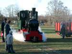 Aufnahme vom 07.12.2003, Frankfurter Feldbahnmuseum e.V. Lok 5 von Jung Hilax, Baujahr 1941.