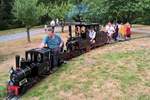 Dampflok-Parade beim Steampunk Picknick auf der Gartenbahn im Maximilian-Park in Hamm, 21.7.2018 