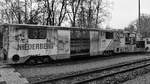 Die Lokomotive RD 3 der Maschinenfabrik Fritz Rensmann mit Wagen im Gruben- und Feldbahnmuseum Zeche Theresia.