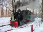 Dampflokbetrieb bei der Chemnitzer Parkeisenbahn.