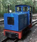 kleine Rangierlok im Bw der Parkeisenbahn Chemnitz