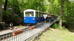 Corona bedingt verkehrte die Parkeisenbahn Gera am 09.05.2020 mit Fahrgästen nur vom Bf Wolfsgehege zum Bf Martinsgrund. Zurück wurde der Zug ohne Fahrgäste geschoben.