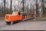 Am Osterwochenende wurden auf der Parkeisenbahn  Peißnitzexpress  Halle (Saale) Osterfahrten angeboten.