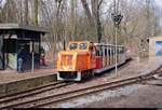 Am Osterwochenende wurden auf der Parkeisenbahn  Peißnitzexpress  Halle (Saale) Osterfahrten angeboten.