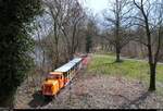 Am Osterwochenende wurden auf der Parkeisenbahn  Peißnitzexpress  Halle (Saale) Osterfahrten angeboten.