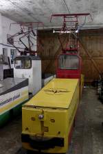 Nach freundlicher Einladung vom Lokfher wird die Lokomotivhalle der Parkeisenbahn Plauen zum ffentlich zugnglichem Gelnde und ein der beiden E-Lokomotiven (Wismut-Grubenlok, viermotorig,