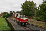 Historisches Eisenbahnwochenende im Mansfelder Land    Im Bahnhof Wippergrund am Ortsrand von Vatterode (Mansfeld) muss der Zug die Richtung wechseln.