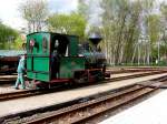 Lok der Waldeisenbahn Muskau in Weiwasser, 30. 4. 2006