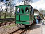 Waldeisenbahn Muskau, Lok vor Personenzug, 30. 4. 2006