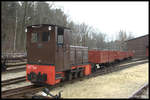 Feldbahnlok Kö 0454 der Waldeisenbahn Muskau hatte am 9.12.2016 diverse Rangieraufgaben in Weißwasser zu erledigen.