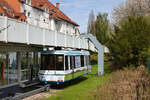 Am 22.04.2023 verlässt die H-Bahn die Starthaltestelle Eichlinghofen H-Bahn.