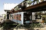Die neue Schwebebahn GN08 in Wuppertal Oberbarmen, am 30.07.2017.