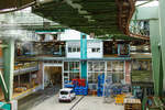 Schwebebahn Wagenhalle in Wuppertal Vohwinkel, August 2021.
