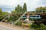 Schwebebahn Gtw 15/16  gwg  in Wuppertal, Juli 2026.