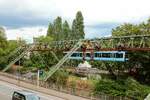 Schwebebahn Gtw 15/29 in Wuppertal, Juli 2026.