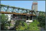 Wagen 3 der Wuppertaler Schwebebahn nahe der Station Ohligsmhle. (06.07.2013)