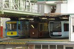 3 Generationen Schwebebahn in Wuppertal Vohwinkel, am 11.09.2016.