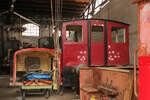 Blick in den Lokschuppen. K� 0460 (Gmeinder 5257/1961) eingequetscht zwischen K�f 6203 und Lok 1 am 16.05.2026 in Darmstadt-Kranichstein.