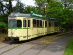 Ein alter Bogestra Sechsachser an der Bergstation des Bergisches Straenbahnmuseum Wuppertal (13.06.2011)