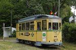 Der Elberfelder Triebwagen 105 an der Schulkohlfurth, am 16.05.2016.
Baujahr 1927