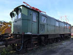 Die 1926 bei Krauss-Maffei gebaute Elektrolokomotive E 16 08 ist hier Mitte September 2019 im Eisenbahnmuseum Darmstadt-Kranichstein zu sehen.