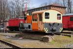 Blick auf 399 111-4 (199 004-3) der Traditionsgemeinschaft Bw Halle P e.V., die im DB Museum Halle (Saale) während des Osterfests steht. [1.4.2018 | 12:22 Uhr]