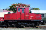 Die Elektrolokomotive E69 03 stand Anfang September 2021 im Außenbereich des Eisenbahnmuseums in Koblenz.