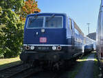 Die Elektrolokomotive 181 201-5 war Anfang September 2021 im Außenbereich des Eisenbahnmuseums in Koblenz ausgestellt.