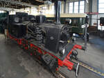 Die Dampflokomotive 89 7462 war Anfang September 2021 in der Halle des Eisenbahnmuseums in Koblenz ausgestellt.