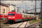 Bedingt durch das Streikchaos zwischen der EVG und den deutschen Eisenbahnunternehmen fuhr die DB Museum 101 001 mit dem AKE-Eisenbahntouristik Rheingold (DZ 13400 Wien Westbahnhof - Cottbus) am