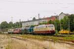 E03 001 DB mit DB 212 372, E40 128 DB,DB 115 114 & DB 111 001 von Altenbeken nach Koblenz L�tzel in Wuppertal, Juli 2023.