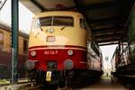DB 103 113-7 im DB Museum Koblenz, November 2024.