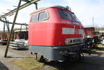 Der abgetrennte Führerstand 2 der fiktiven DB 218 500-7, am 06.04.2026 im DB Museum Koblenz.