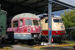 ETA 176 001 und E03 004 am 10.10.2026 im DB Museum Koblenz.