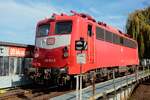 DB 110 152-6 auf der Drehscheibe im DB Museum Koblenz, September 2026.