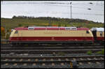 DB Museum 101 001-6 mit dem Sonderzug DZ 13400 Steinbach - Cottbus am 21.10.2026 in W�rzburg Hbf.