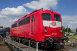 110 152 (115 152) bei der Präsentation auf der Drehscheibe am 19.06.2016 im DB Museum Koblenz