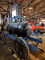 Ein Nachbau des Geislauterner Dampfwagens war Mitte Mai 2017 im Verkehrsmuseums Nürnberg zu sehen. Das Original wurde in der Königlichen Eisengießerei Berlin im August 1817 fertiggestellt. Die dünnen Achsen verbogen sich jedoch unter dem Gewicht des gusseisenern Kessels, so dass eine Fahrt nicht möglich war. Die Zuglast betrug gerade einmal 4,2 Tonnen. Vergleichbare Maschinen in England konnten bereits 50 bis 75 Tonnen Last ziehen. Das Oberbergamt Bonn als ent- und ggf. getäuschter Käufer der nicht nutzbaren Lokomotive musste den Kaufpreis im Jahr 1823 trotzdem zahlen.