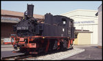 DB Museum Nürnberg am 23.4.1994: Neuzugang Schmalspurlok 99712 im Freigelände.