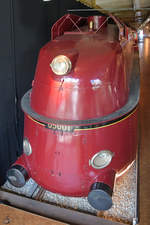 Die Stromliniendampflokomotive 05 001 ist sicherlich eines der Highlights des Verkehrsmuseums in Nürnberg.