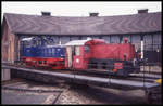 Köf 322636 auf der Drehscheibe im DDM Neuenmarkt Wirsberg am 16.10.1993!